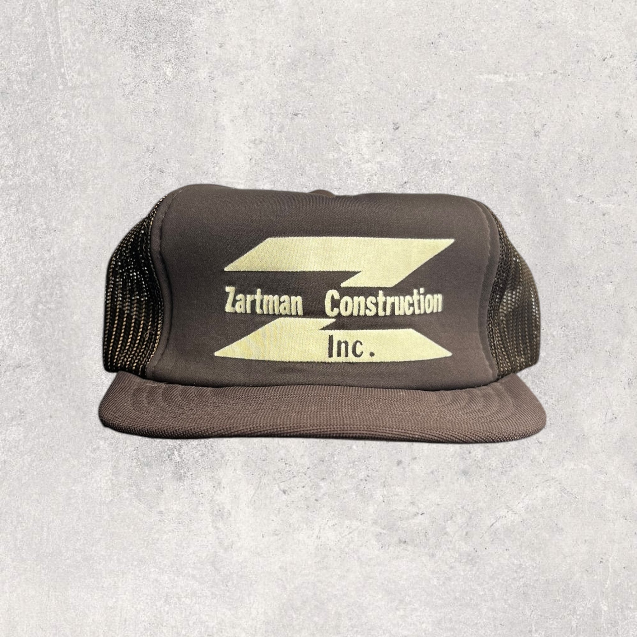 "ZARTMAN CONSTRUCTION INC" VINTAGE TRUCKER HAT