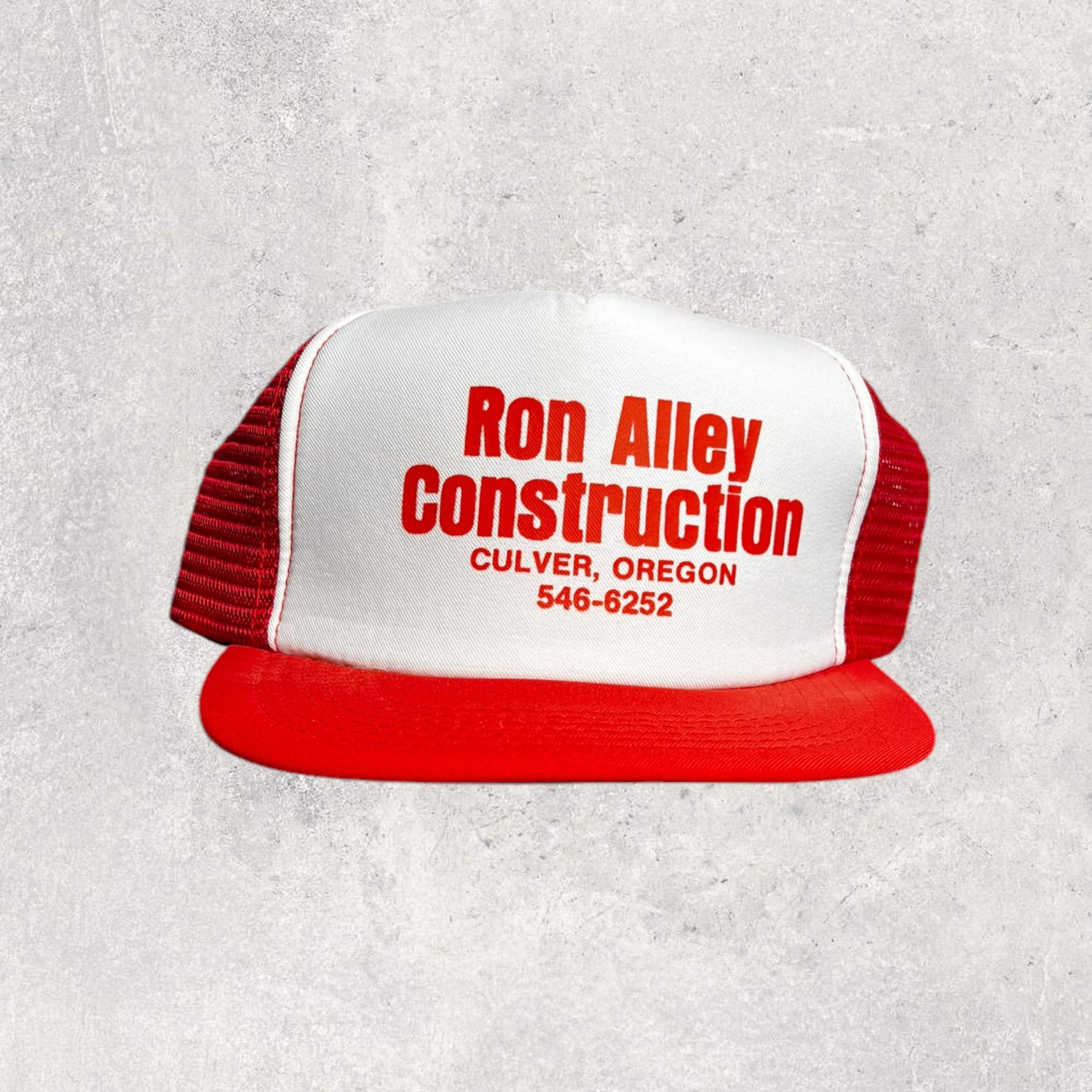 "RON ALLEY CONSTRUCTION" VINTAGE TRUCKER HAT